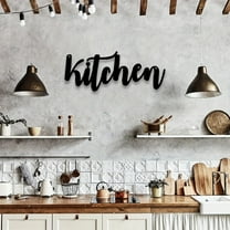 HELLOYOUNG 11.81 - in  Black Metal "Kitchen" Letter Sign – Vintage Iron Painting Letter Metal Sign  Eco-Friendly Ideal Retro Wall Art for Kitchen/Living Room