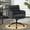 Dark Grey, variant on FLYSKY Adjustable Height Home Office Chair, Upholstered Low Back Ergonomic Desk Chair with Wheels, Modern Swivel Chair, Gray