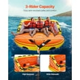 thumbnail image 2 of VEVOR Towable Tube for Boating 1-3 Riders Inflatable Boating Tubes Towable Water Sport, 2 of 9
