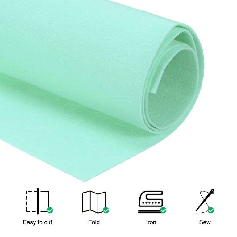 Acrylic Felt Fabric Sheets Fiber Sheets Light Blue-Green 70x39 Inch 2mm  Thick 