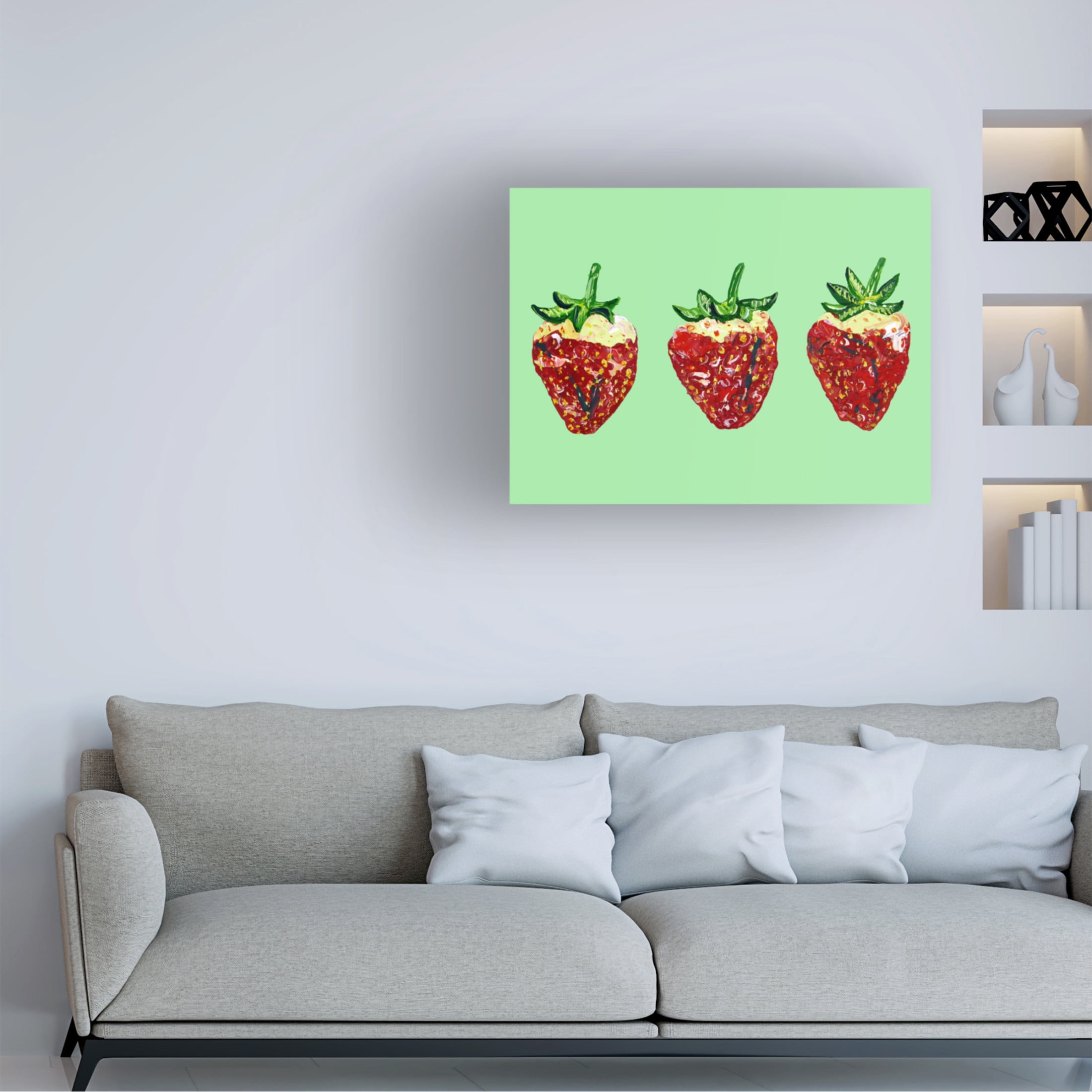 Trademark Fine Art Alice Straker  Strawberries Canvas Wall Art