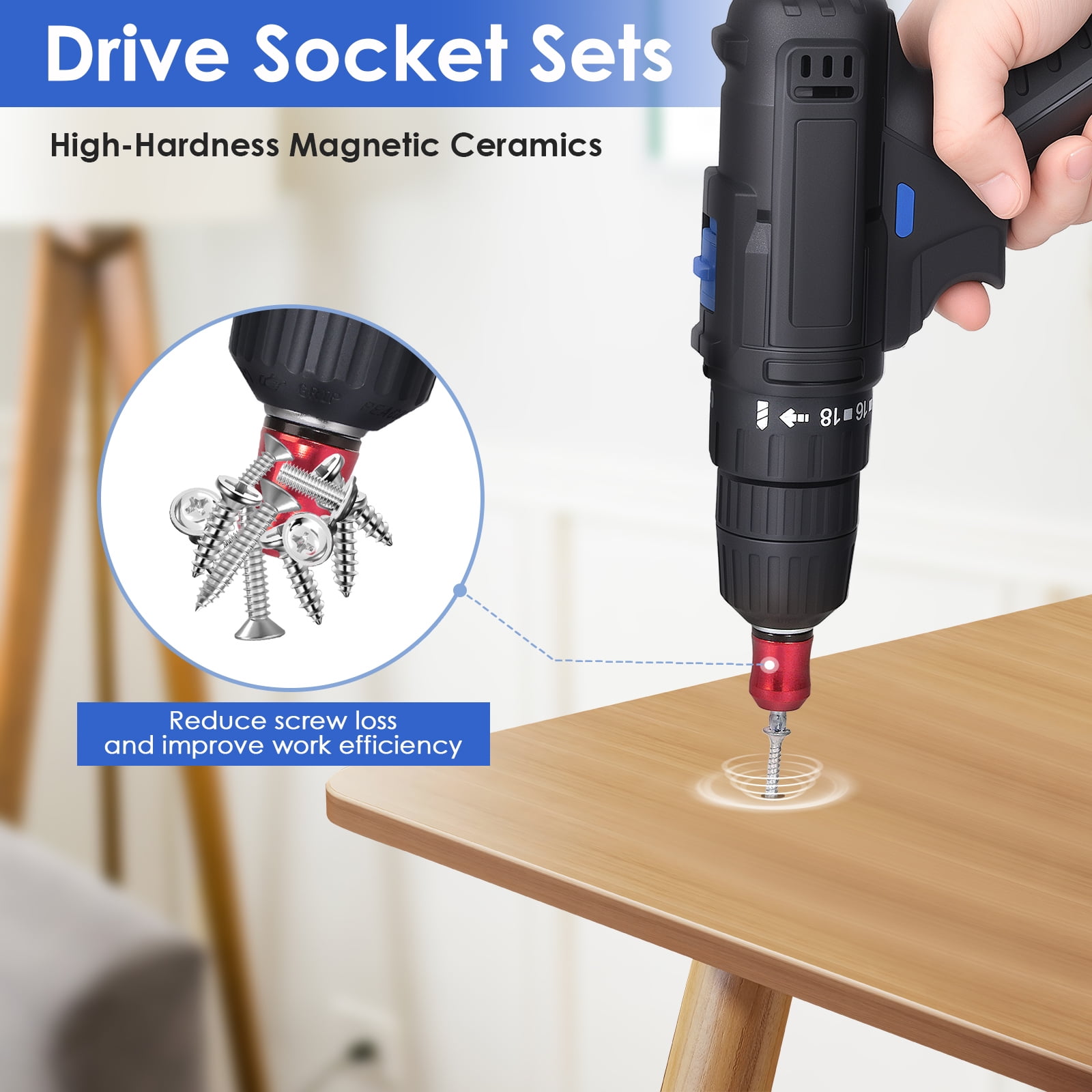 lkoopy 10 Pcs Screwdriver Head Magnetic Ring for Drill 1/4inch/6.35mm Magnetic Screw Ring for Hex Screwdriver and Power Bits 5 Colors