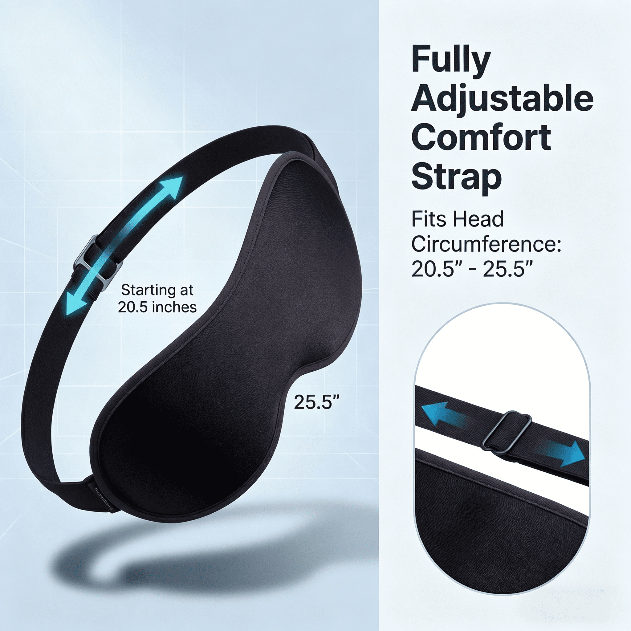 FACEMOON 2 Pack Adult Weighted Sleep Mask – Memory Foam Zero Pressure Design | 99% Light Blocking Comfort | Lash Extension Safe