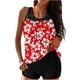 thumbnail image 1 of Trajes de baño Amzcrzy Tankini para mujer, trajes de baño, trajes de baño de dos piezas con control de abdomen, bikini de cintura alta conservador, estampado de moda, multicolor, L, 1 of 4