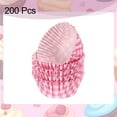 thumbnail image 3 of Uxcell 200 Compte Douille à Cupcake Cups Taille Standard Muffins Douilles Papiers Cups Wrappers Résistants à la Graisse Grille Rose, 3 of 6