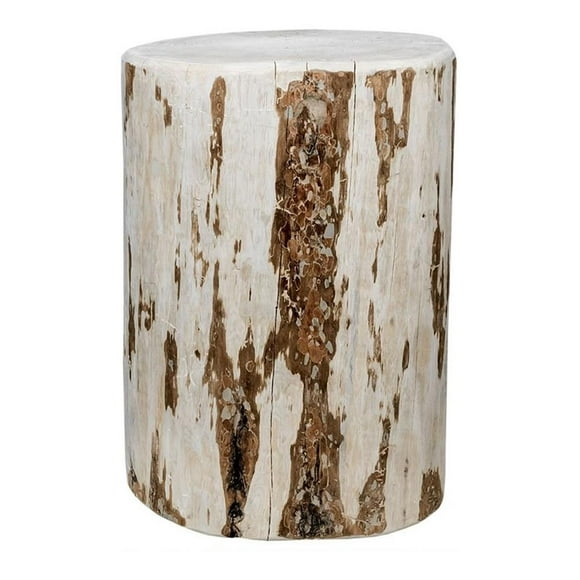 Montana Woodworks Hand-Crafted Transitional Wood Cowboy Stump in Natural