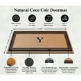 thumbnail image 6 of A1HC Natural Coir Flock Monogrammed Door Mat for Front Door, 24x57, Anti-Shed Treated Durable Doormat Outdoor Entrance, Heavy Duty, Thin Profile, Easy to Clean, Long Lasting, Front Door Entry Doormat, 6 of 6
