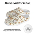 thumbnail image 6 of Lsque Cartoon Corgi Pattern Womens Comfort Cotton on Scuff With Memory Foam and Anti-skid Sole Slipper-44/45, 6 of 7