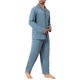 thumbnail image 4 of INSPIRAR CHIC Conjunto de Pijamas Casuales de 2 Piezas de Manga Larga en Color Sólido con Botones para Hombre S Gris Azul, 4 of 5