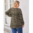 thumbnail image 5 of Zeagoo Womens Plus Size Tops Puff Long Sleeve T-Shirts Pleated V Neck Tunics Fall Dressy Casual Loose Blouse, 5 of 5
