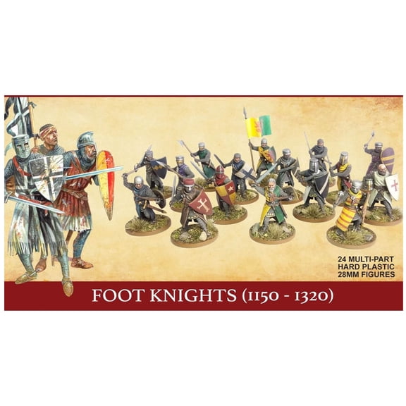 Wargames Atlantic Age of Chivalry - Foot Knights (1150-1320) New