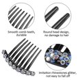 thumbnail image 4 of Hair Comb Set Of 4 Rhinestone Teeth Hair Comb Hair Accessories Hair Clip Comb For Women Girls Gift 4 Colours, 4 of 4