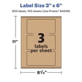 thumbnail image 6 of Avery Kraft Brown Rectangle Labels, 3" x 6", 300 Labels, 6 of 9