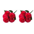 thumbnail image 4 of ziyahi 5 Heads Artificial Flower Bouquet Wedding Party Ceremony Decor rose red 2Set, 4 of 6