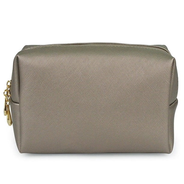 Bolsa de viaje portátil para cosméticos, bolsa de cosméticos pequeña, portátil, para mujer, de PU, impermeable, bolsa de almacenamiento de cosméticos