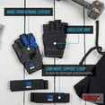 thumbnail image 4 of MRX Leather Weight Lifting Gym Gloves Cross Power lifting Fitness Exercise Bodybuilding Workout With Free Bar Strap Black,Blue(Large), 4 of 7