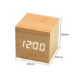 thumbnail image 2 of Sidaley Reloj despertador digital Reloj despertador LED de Reloj electrónico inteligente de escritorio Control de voz Reloj con función de Electrónica, 2 of 6