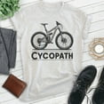 thumbnail image 2 of Cycopath Bike T-shirt, Unisex Women's Men's Shirt, Funny Bike Bicycle Cycling Mountain Bike, Heather Ash, XX-Large, 2 of 6