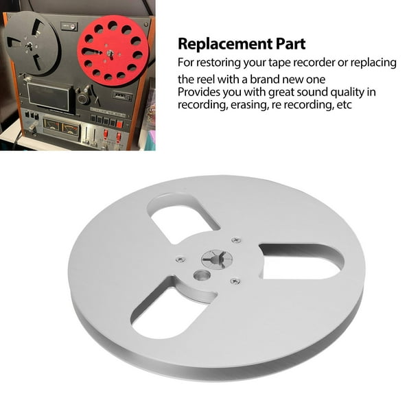 7-Inch Aluminum Alloy Takeup Reel – 11-Hole Empty Tape Reel For 1/4" Open Reel Audio Recording – Blue, Universal Fit