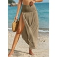 thumbnail image 3 of Eytino Women's Swimsuit Cover Up High Slit Sarong 2025 High Waisted Maxi Beach Skirt Bathing Suit Bottom Swim Coverup Khaki 2XL, 3 of 7