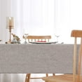 thumbnail image 6 of Hiasan Faux Linen Rectangle Tablecloth - Wrinkle and Stain Resistant Washable Table Cloth for Kitchen Dining Room Holiday Table Cover for Party Dinner, Stone, 54 x 108 Inch, 6 of 6