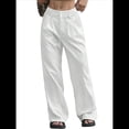 thumbnail image 2 of Pantalones A Rayas para Mujer, de Color Block, Cintura Alta, Pierna , Informales, para Trabajo y Oficina. M, 2 of 9