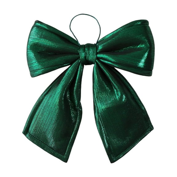 Large Velvet Christmas Bow – 14 Inch Oversized Red/Green/Gold Flocked Ribbon Bow for Christmas Tree, Wedding, Gift Boxes & Party Decorations