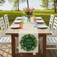 thumbnail image 4 of Table Runners 72 Inches Long Dress Scarves, St Patricks Day Farmhouse Kitchen Table Runner, Coffee Tablerunners, Spring Gold Coin Green Shamrock on Linen 18x72 Inch, 4 of 9
