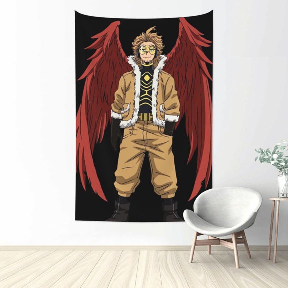 My Hero Academia Hawks Tapestry Wall Hanging Home Decoration Wall Blanket Dormitory Living Room Bedroom Backdrop Poster( 60x40inch)