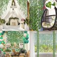 thumbnail image 4 of 12pcs 79 ft Artificial Ivy Leaf Greenery Garland Decor Hanging Leaves Fake Vines Plants for Home Office Wedding Party Garden Wall Indoor Outdoor Decoration, Green, 4 of 8