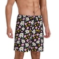 thumbnail image 2 of Kdxio Daisies Flowers Print Mens Sleep Shorts Bottoms Soft Comfy Pajama Wear Pants with Drawstring Pockets, 2 of 7