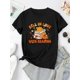 thumbnail image 2 of Camiseta De Mujer Verano Ropa Informal Suelta Camiseta Básica De Moda Para La Calle DiariaWomen'S Fall in Love with Reading T-Shirt, Casual Crew Neck Short Sleeve Tee, Geometric Pumpkin & Books Prin, 2 of 7