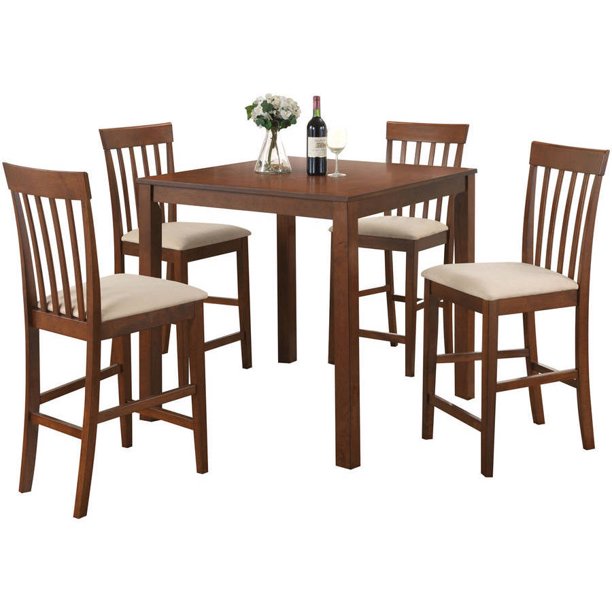 Acme Miranda 5 Piece Counter Height Dining Set Walmart Com Walmart Com