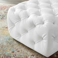thumbnail image 4 of Modway Amour Tufted Button Square Faux Leather Ottoman in White, 4 of 8
