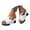 White, variant on Platform Wedge Sandals for Women Slip on Leather Slide Shoes Open Toe Summer Vacation Slippers High Top Walking Slides White Size 9.5