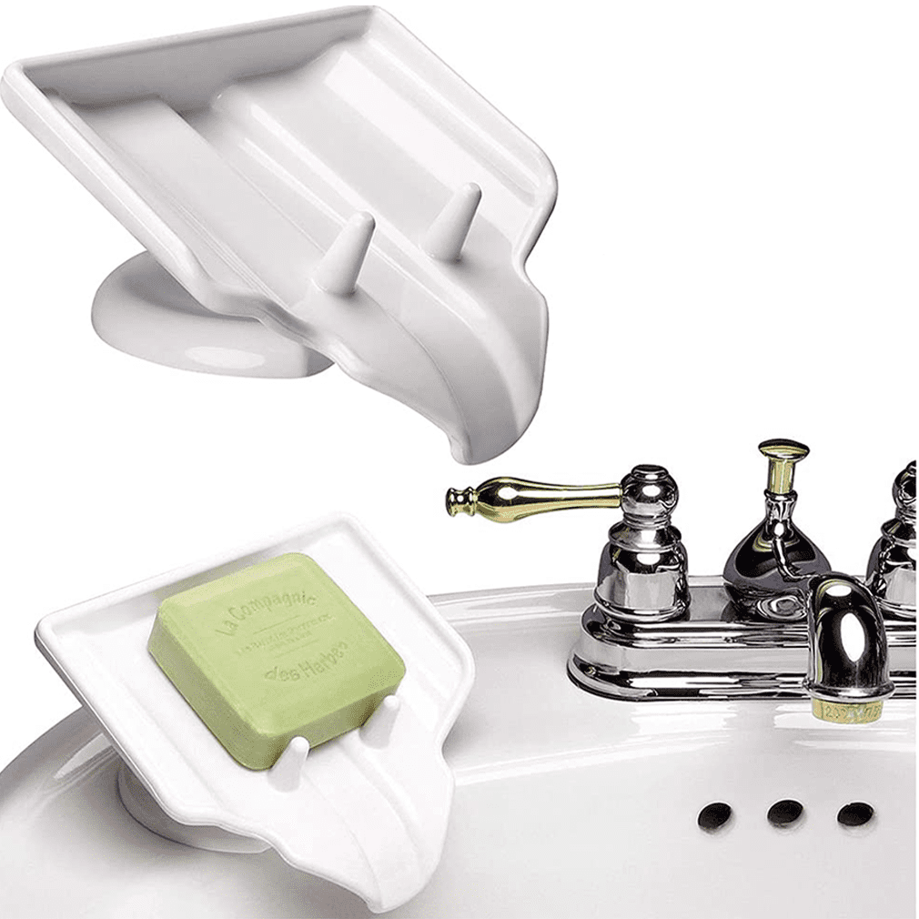 2 Pc Soap Saver Holder Suction Pads Soap Dish Bathtub Laundry Kitchen Tools New 