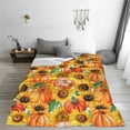 thumbnail image 5 of Fuzoiu Pumpkins And Sunflowers Print Ultra-Soft Micro Fleece Blanket,All Seasons Flannel Throw, Lightweight Blanket for Bed, Sofa, Couch, Movie Night, Camping, and Travel-80"x60", 5 of 7