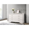 thumbnail image 2 of Bowery Hill Engineered Wood Traditional 6 Drawer Dresser in White, 2 of 5