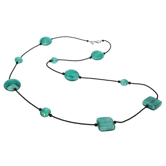 GlassOfVenice Murano Glass Lucia Necklace - Ocean Green