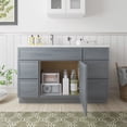 thumbnail image 2 of 51" Freestanding Bathroom Vanity Cabinet without Top in Smoky Gray, 2 of 6
