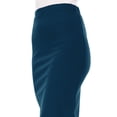 thumbnail image 5 of Women's Casual Elastic Band High Waist Stretch Office Work Solid Midi Skirt, 5 of 6