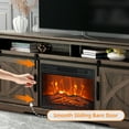 thumbnail image 3 of IHOMEadore Fireplace TV Stand, Farmhouse Entertainment Center for Up to 78" TVs, 3 of 13