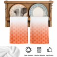 thumbnail image 5 of Orange Morocco Kitchen Towels Set of 3, Geometric Ombre Plaid Abstract Absorbent Dish Towels for Kitchen, Microfiber Hand Towel, Quick Drying Tea Towel for Cleaning Decorative Dishcloths, 5 of 7