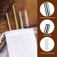 thumbnail image 4 of Twoworld 3 Pcs Reusable Metal Straws,Stainless Steel Straws Set of 0.31"Wide Drinking Straws 8.5" 9.5" 10.5" Straight Straws Travel with Travel Case Cleaning Brush, 4 of 6