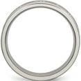 thumbnail image 2 of Titanium Roman Numerals 6mm Satin & Polished Flat Band (Size 12.5) Made In China tb345-12.5, 2 of 5