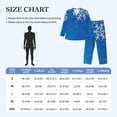 thumbnail image 4 of Vsdgher Blue Christmas With Snowflakes Mens Pajama Set, Soft Warm Long Sleeve Sleepwear, Cozy Button-Down Pjs for Men-XX-Large, 4 of 7