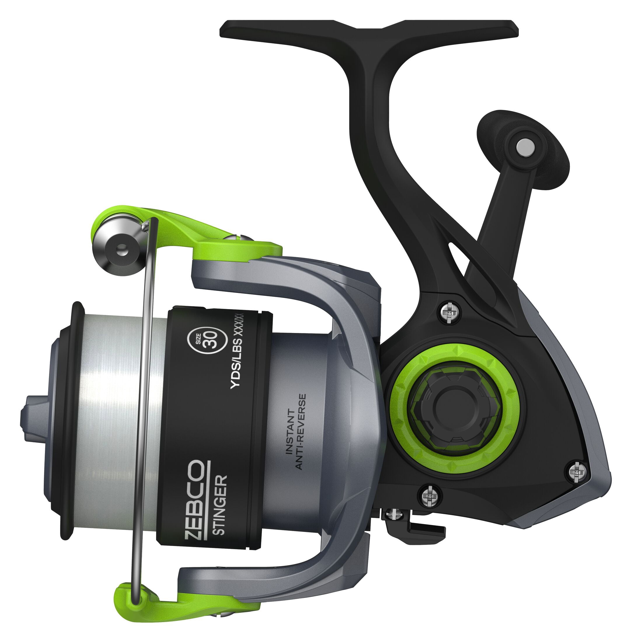 Zebco Stinger Spinning Reel and Fishing Rod Combo, 7-Foot, 2-Piece Rod, Size 30 Reel