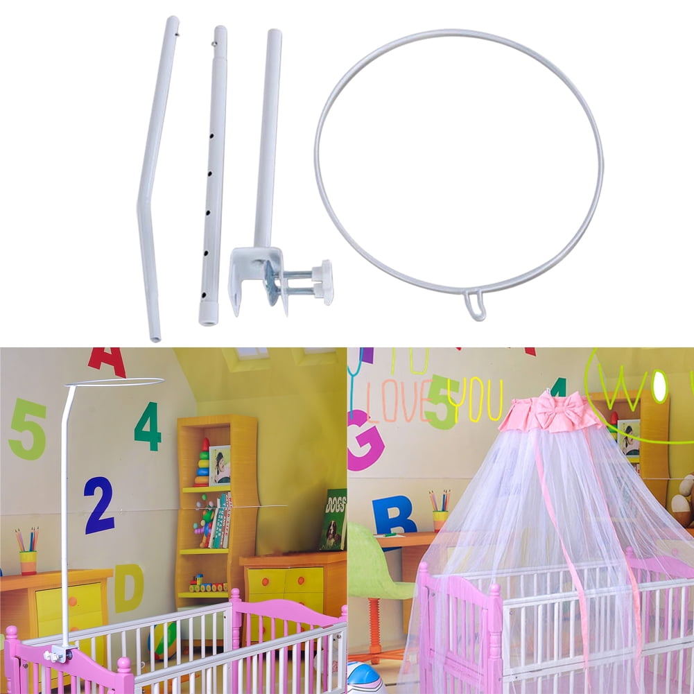 Universal Metal Adjustable Mosquito Net Stand Holder Clip-on Baby Bed Mounting 