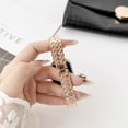thumbnail image 4 of Slim Metal Band Compatible with Apple Watch Band 41mm 40mm 38mm,Dressy Stainless Steel Chain Strap with Link Removal Tool for Women iWatch Bands Series 9 8 7 6 5 4 3 2 1 SE, Black, 4 of 8