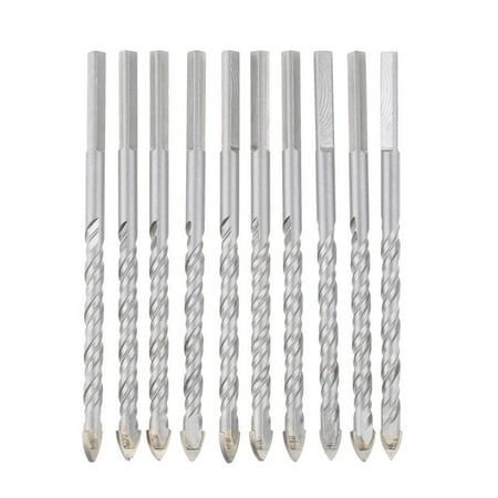 

10Pcs Twist Drill Bits Tungsten Carbide Tile&Glass Spear Head Drill Bits 6Mm/8Mm